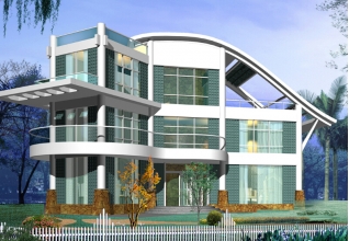 現代鋼結構別墅設計圖及效果圖，現代三層房屋精選