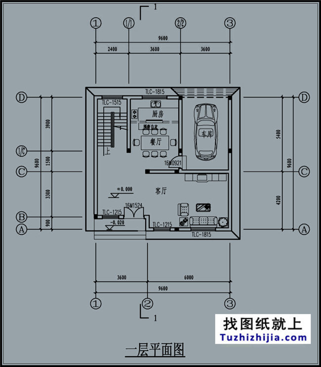 100平方米地中海風格農村三層別墅建筑設計圖紙,10X10米