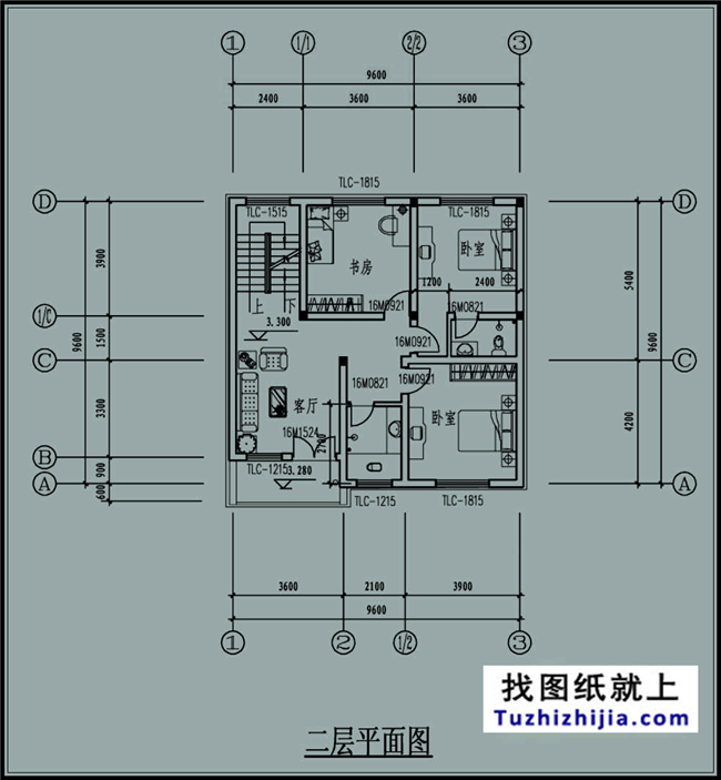 100平方米地中海風格農村三層別墅建筑設計圖紙,10X10米