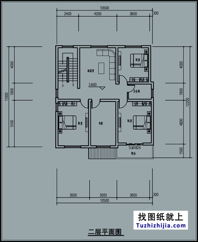 120平方米福建帶車庫的新農村三層自建別墅設計圖,11x11米