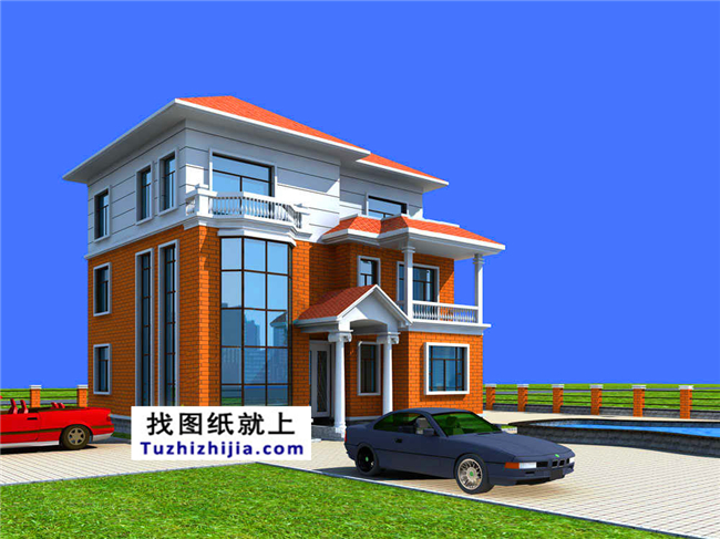 120平方米農村現代大氣的三層別墅設計施工圖紙大全,12x11米