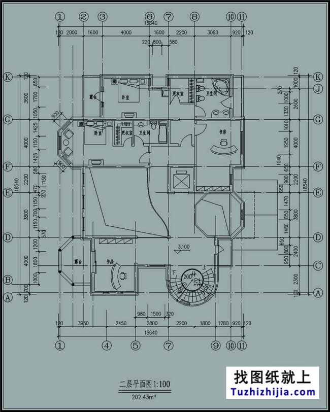 265平方米三層奢華地中海風格別墅設計圖紙,16x17米
