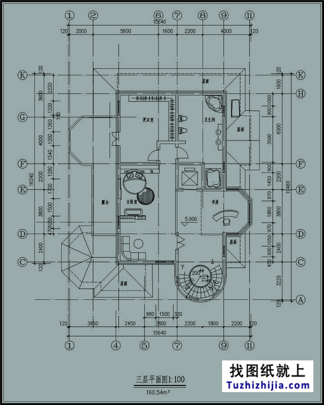 265平方米三層奢華地中海風格別墅設計圖紙,16x17米