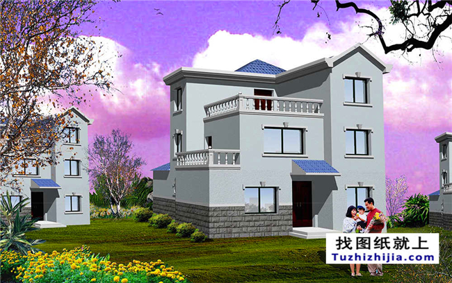 造價(jià):20萬(wàn),新農(nóng)村簡(jiǎn)單實(shí)用的三層自建別墅設(shè)計(jì)圖,10X10米100平方米