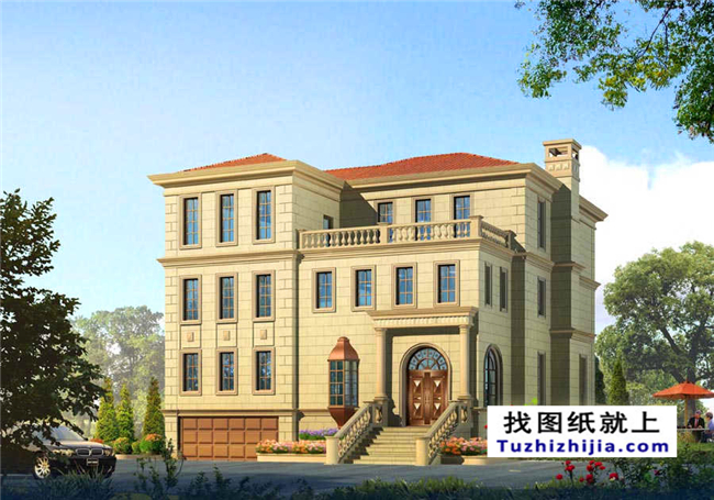 造價(jià):30萬(wàn),新農(nóng)村豪華型三層別墅設(shè)計(jì)圖紙及效果圖,15x19米300平方米