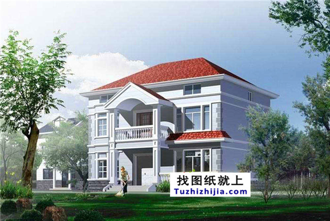 造價:26萬,120平方米三層自建農(nóng)村別墅設(shè)計方案,12X11米