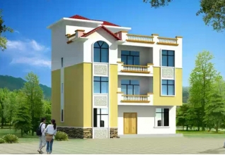 30萬以內的三層別墅房屋設計施工圖紙及效果圖