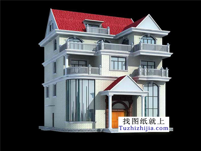 預(yù)算40萬左右的樓中樓三層別墅設(shè)計圖紙及效果圖