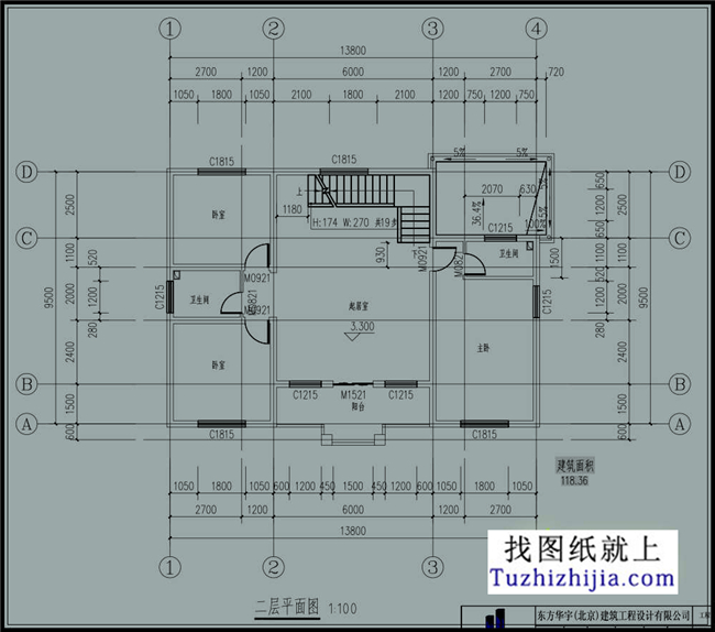 預算造價20多萬的新農村三層施工設計圖紙及外觀效果圖