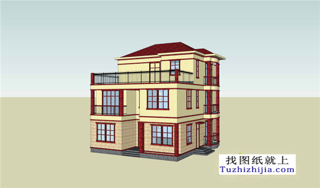 造價30萬以內的三層農村房屋設計圖紙及效果圖