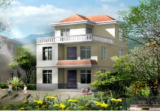 預(yù)算造價20萬以內(nèi)的新農(nóng)村三層自建房別墅房屋設(shè)計圖紙及效果圖