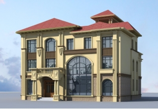 60萬(wàn)以內(nèi)的歐式三層別墅設(shè)計(jì)施工圖紙及效果圖