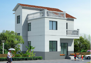 簡單實用的小戶型新農村三層房屋設計圖紙及效果圖