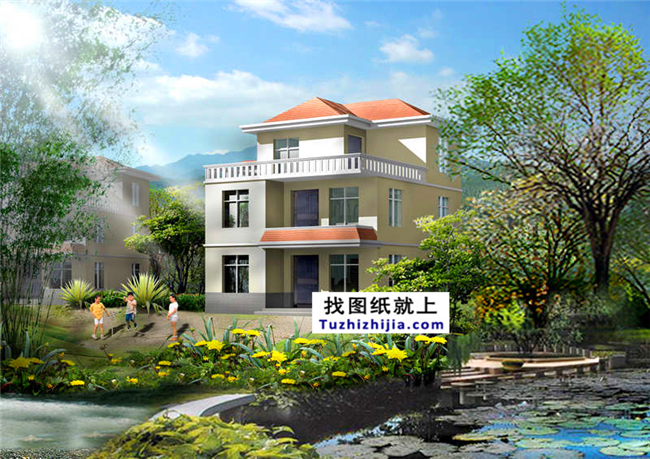 預算造價20萬以內(nèi)的新農(nóng)村三層自建房別墅房屋設計圖紙及效果圖