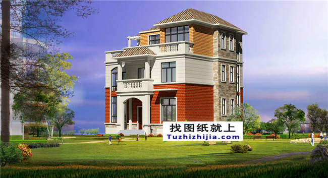 25萬左右的自建新農村房屋設計圖紙及效果圖