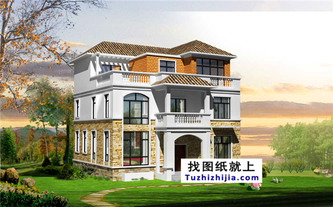 25萬左右的自建新農村房屋設計圖紙及效果圖