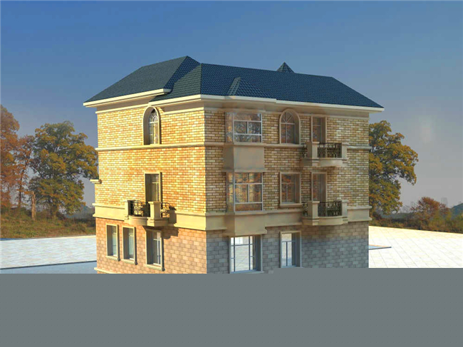 造價(jià)40多萬的歐式復(fù)式型三層別墅設(shè)計(jì)圖紙及效果圖