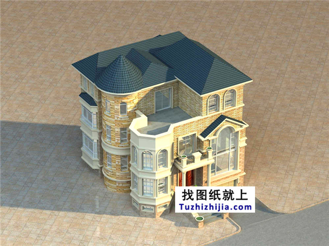 造價(jià)40多萬的歐式復(fù)式型三層別墅設(shè)計(jì)圖紙及效果圖