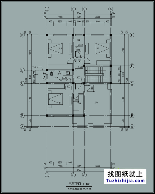110平方米新農村自建三層房屋別墅設計圖紙及外觀效果圖