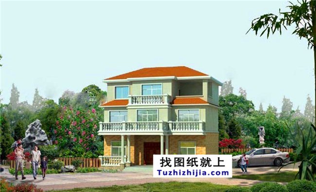 預算20萬左右的三層現代房屋別墅設計施工圖紙及效果圖