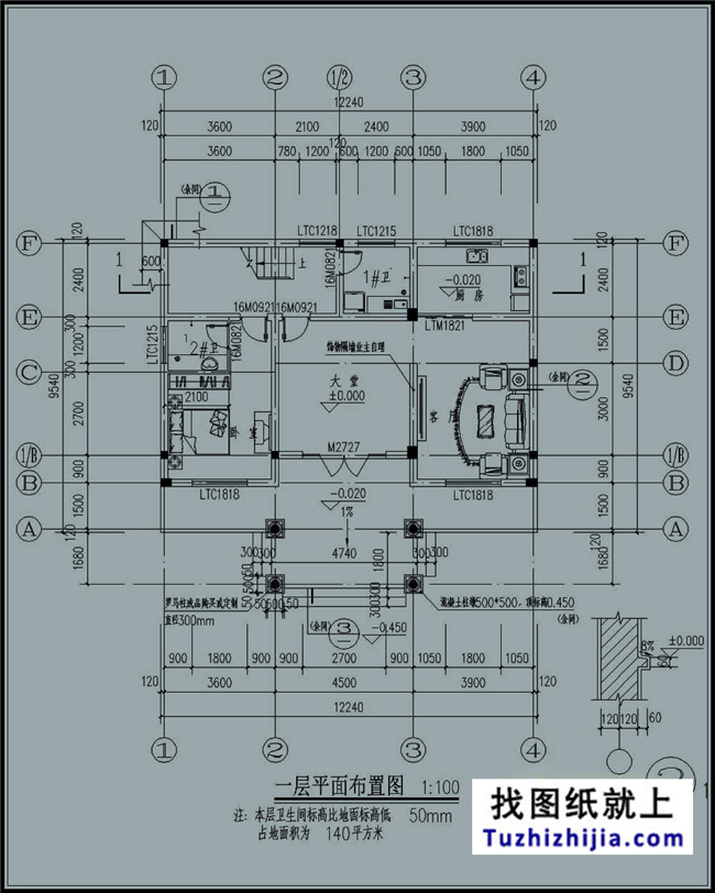 預算20萬左右的三層現代房屋別墅設計施工圖紙及效果圖