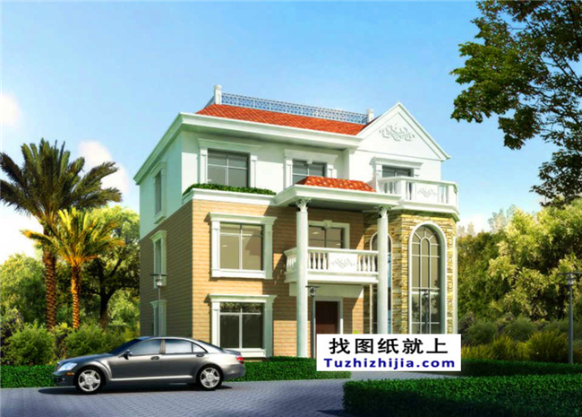 170平方米新農村現代樓中樓三層別墅設計施工圖紙及效果圖