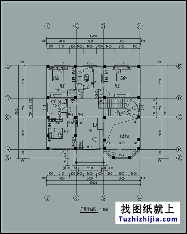 170平方米新農村現代樓中樓三層別墅設計施工圖紙及效果圖