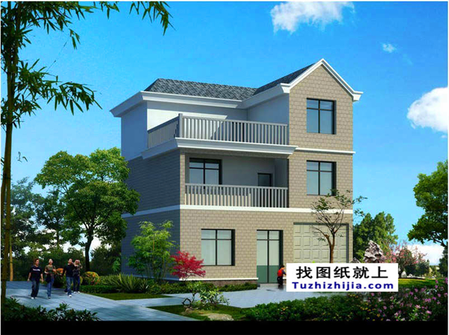 15萬左右的三層新農(nóng)村自建房屋別墅施工設計CAD圖