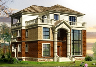 【復式帶堂屋三層農村房屋設計圖紙帶效果圖】