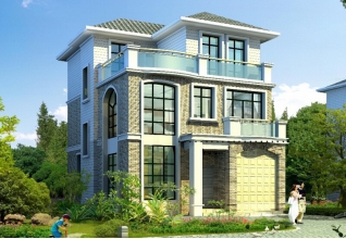 90平方米三層小別墅設計圖紙，帶效果圖，小型別墅方案精選