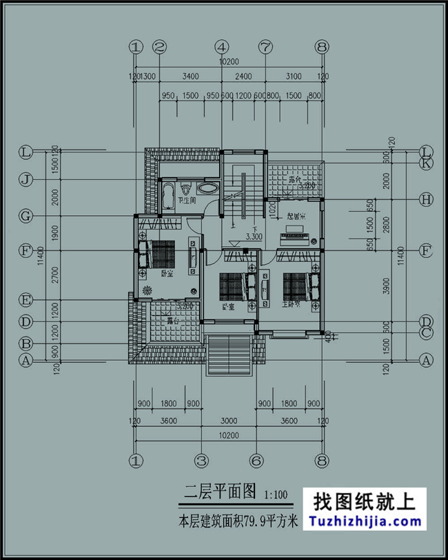 100平米小戶型別墅房屋設(shè)計施工建筑CAD圖紙及效果圖