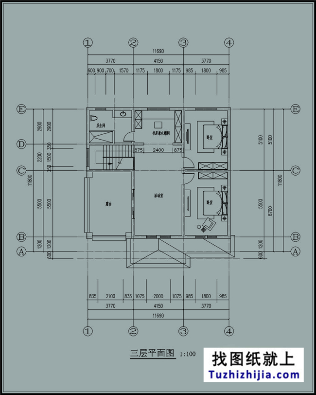 135平米的新農村自建三層房屋設計圖紙及效果圖