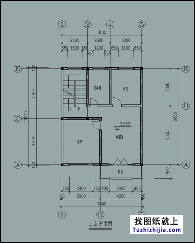 新農村自建80平方米小三層房屋建筑施工圖紙帶外觀圖