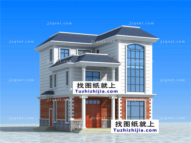  【農村別墅設計圖紙及效果圖大全】三層帶露臺設計