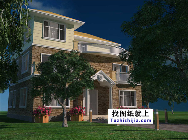 140平方米三層別墅設計圖紙