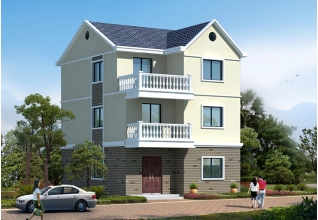 簡單新農村住宅設計圖集，三層樓房設計圖紙精選