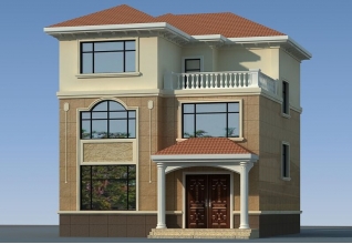 130平方米新農村三層房屋設計圖紙,外觀簡單大方