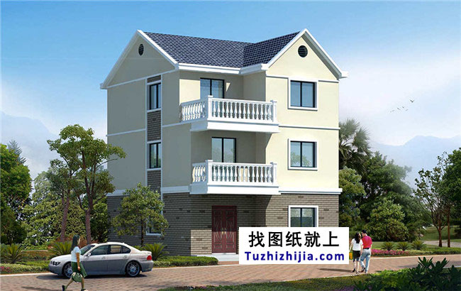 簡單新農村住宅設計圖集,三層樓房設計圖紙精選