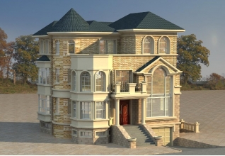 自建三層豪宅設計圖紙，歐式風格，高端大氣