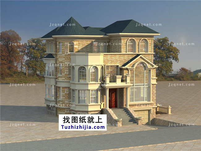 自建三層豪宅設計圖紙，歐式風格，高端大氣