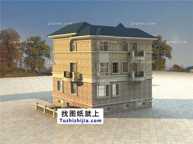 自建三層豪宅設計圖紙，歐式風格，高端大氣