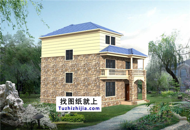 新農(nóng)村帶堂房三層房屋設(shè)計(jì)圖紙