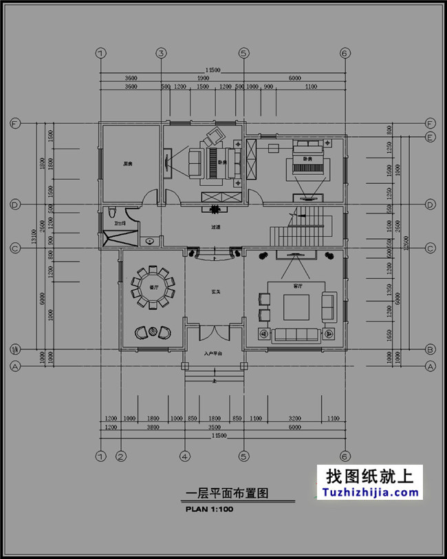 三層獨(dú)棟別墅戶型圖,自建全套設(shè)計(jì)圖紙和效果圖