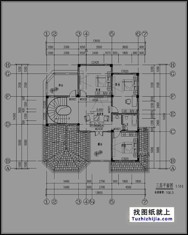 歐式三層農村房屋設計圖紙,歐式住宅圖推薦