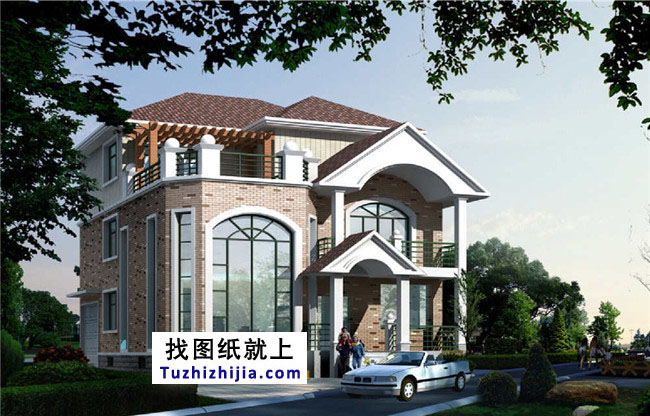 廣東新農村三層別墅設計圖紙及效果圖