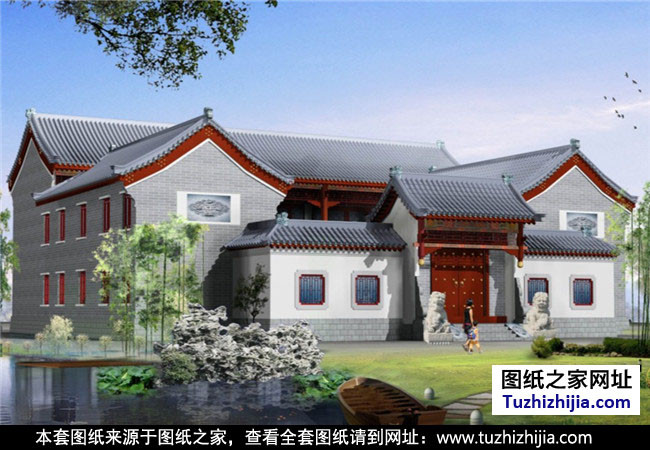 四合院設計圖推薦，四合院別墅效果圖