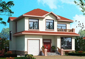 農村二層小別墅圖片，二層別墅效果圖及設計圖