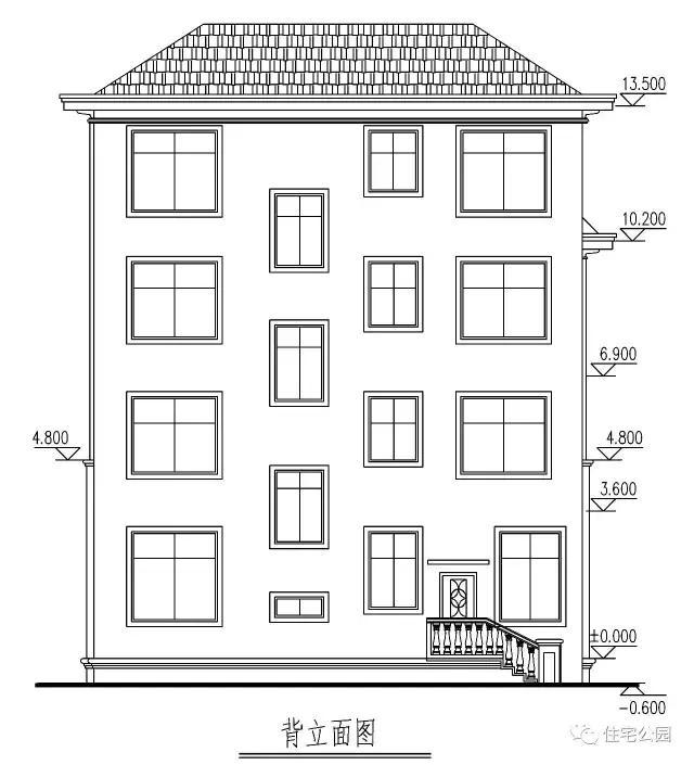 最新款農村三層樓房設計，弧形落地窗采光好，全圖！