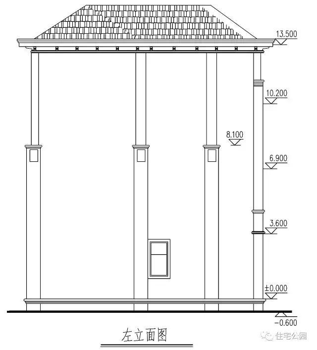 最新款農村三層樓房設計，弧形落地窗采光好，全圖！