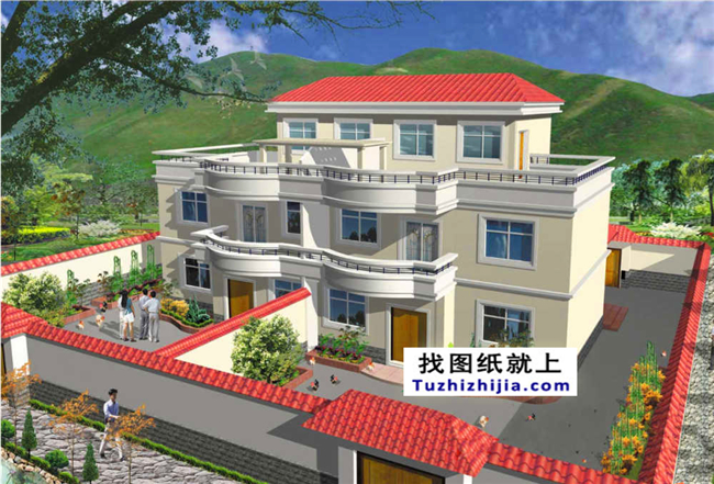 農村雙拼別墅設計圖，適合有兩個兄弟的家庭自建！